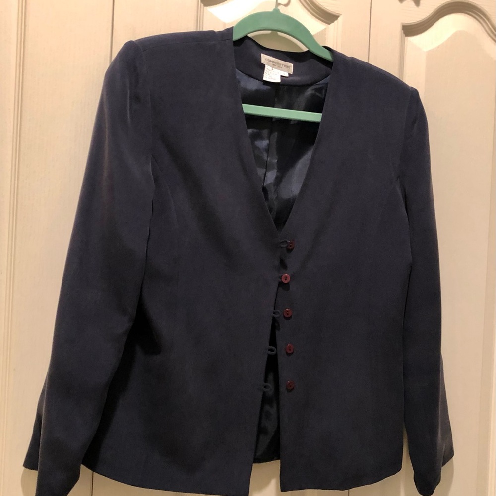 Composition silk blazer